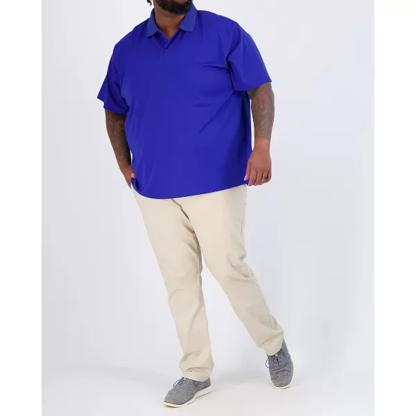 Real Essentials 3 Pack Mens QuickDry Short Sleeve Athletic Performance Polo Shirt Available in Big amp TallPolo Set E