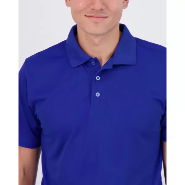 Real Essentials 3 Pack Mens QuickDry Short Sleeve Athletic Performance Polo Shirt Available in Big amp TallPolo Set E