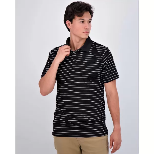 Real Essentials 3 Pack Mens QuickDry Short Sleeve Athletic Performance Polo Shirt Available in Big amp TallPolo Set E