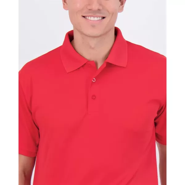Real Essentials 3 Pack Mens QuickDry Short Sleeve Athletic Performance Polo Shirt Available in Big amp TallPolo Set F
