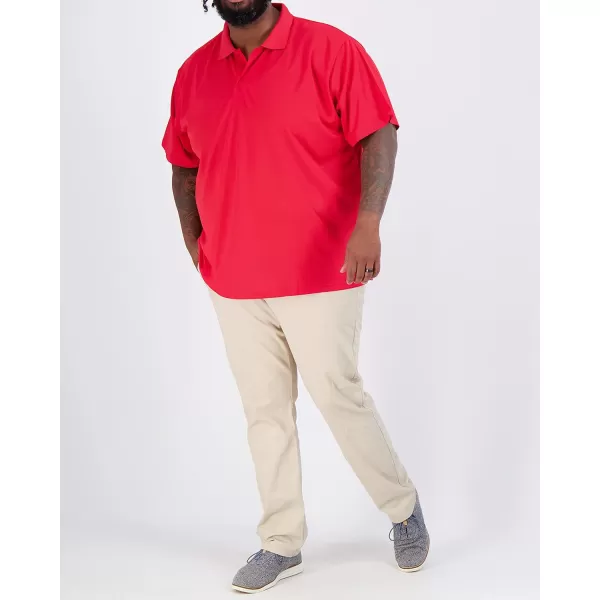 Real Essentials 3 Pack Mens QuickDry Short Sleeve Athletic Performance Polo Shirt Available in Big amp TallPolo Set F