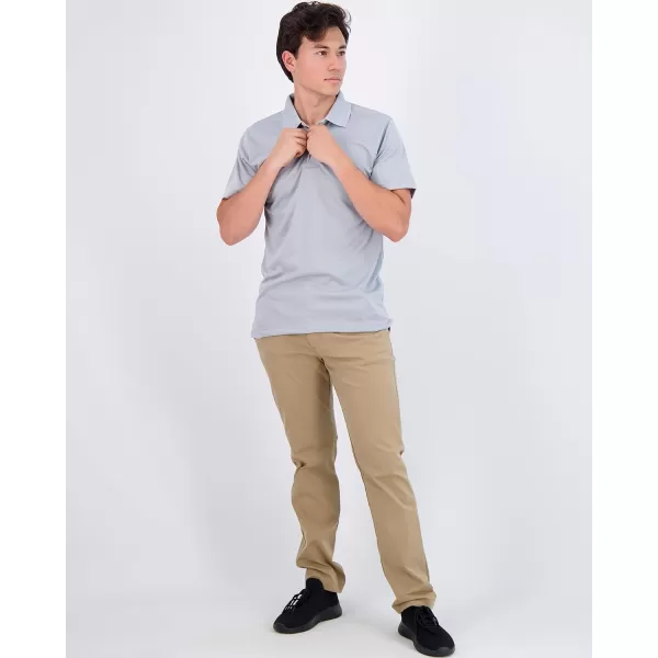 Real Essentials 3 Pack Mens QuickDry Short Sleeve Athletic Performance Polo Shirt Available in Big amp TallPolo Set F