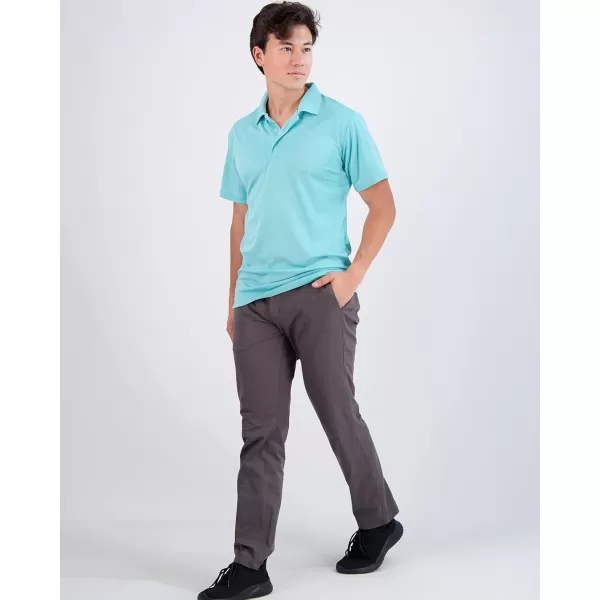 Real Essentials 3 Pack Mens QuickDry Short Sleeve Athletic Performance Polo Shirt Available in Big amp TallPolo Set G