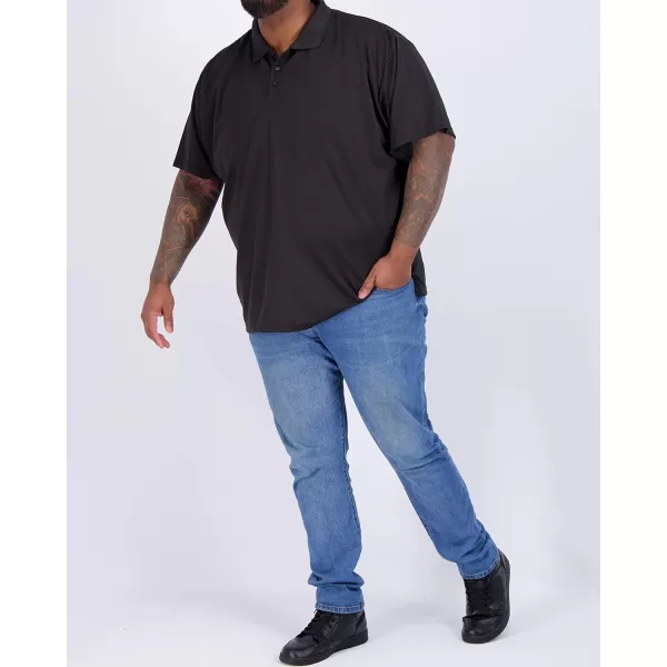 Real Essentials 3 Pack Mens QuickDry Short Sleeve Athletic Performance Polo Shirt Available in Big amp TallPolo Set G