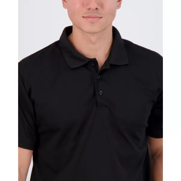 Real Essentials 3 Pack Mens QuickDry Short Sleeve Athletic Performance Polo Shirt Available in Big amp TallPolo Set G