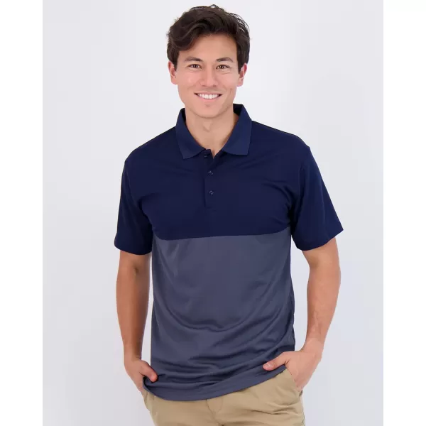 Real Essentials 3 Pack Mens QuickDry Short Sleeve Athletic Performance Polo Shirt Available in Big amp TallPolo Set G