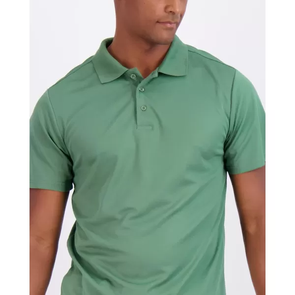 Real Essentials 3 Pack Mens QuickDry Short Sleeve Athletic Performance Polo Shirt Available in Big amp TallPolo Set H