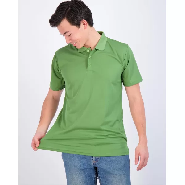 Real Essentials 3 Pack Mens QuickDry Short Sleeve Athletic Performance Polo Shirt Available in Big amp TallPolo Set I