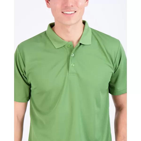 Real Essentials 3 Pack Mens QuickDry Short Sleeve Athletic Performance Polo Shirt Available in Big amp TallPolo Set I