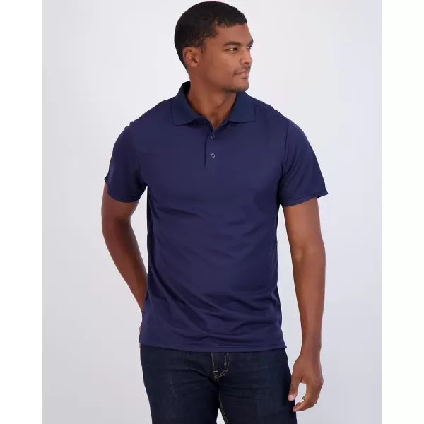 Real Essentials 3 Pack Mens QuickDry Short Sleeve Athletic Performance Polo Shirt Available in Big amp TallPolo Set K