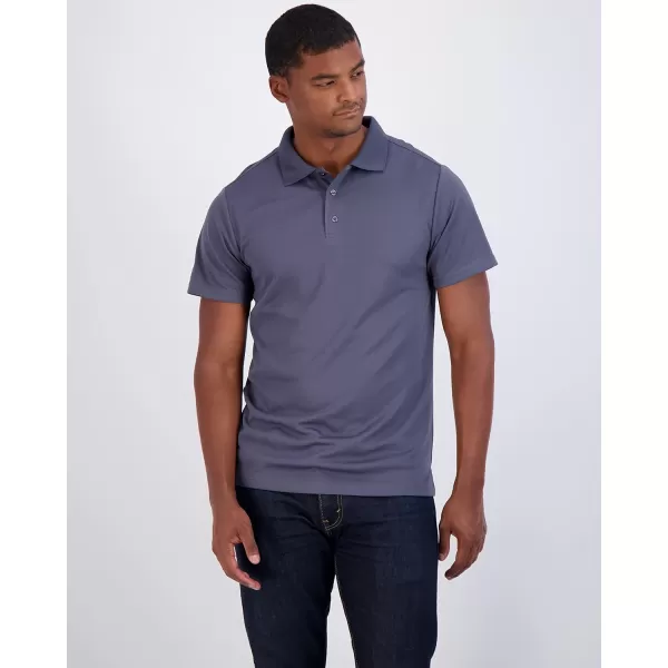 Real Essentials 3 Pack Mens QuickDry Short Sleeve Athletic Performance Polo Shirt Available in Big amp TallPolo Set L