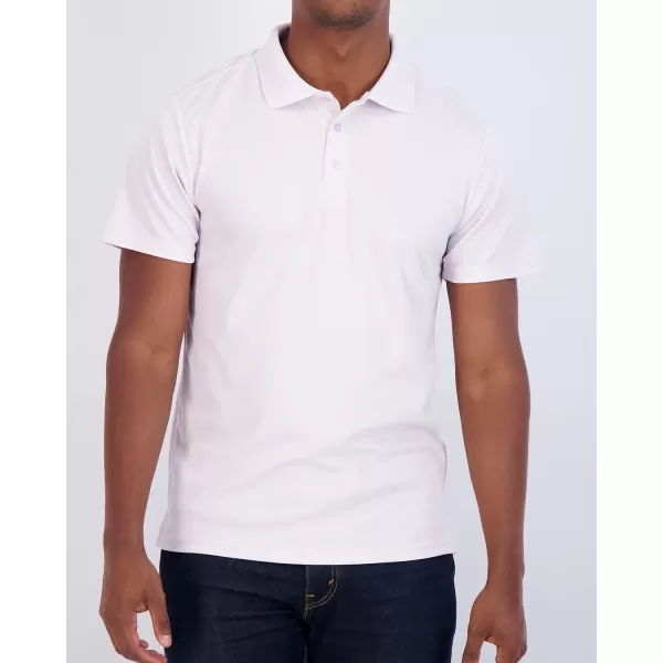 Real Essentials 3 Pack Mens QuickDry Short Sleeve Athletic Performance Polo Shirt Available in Big amp TallPolo Set L