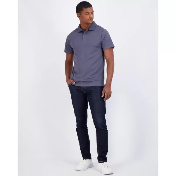 Real Essentials 3 Pack Mens QuickDry Short Sleeve Athletic Performance Polo Shirt Available in Big amp TallPolo Set L