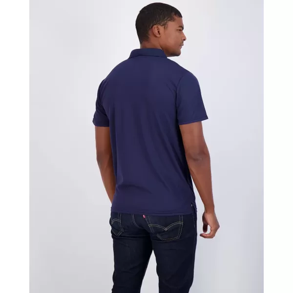 Real Essentials 3 Pack Mens QuickDry Short Sleeve Athletic Performance Polo Shirt Available in Big amp TallPolo Set L