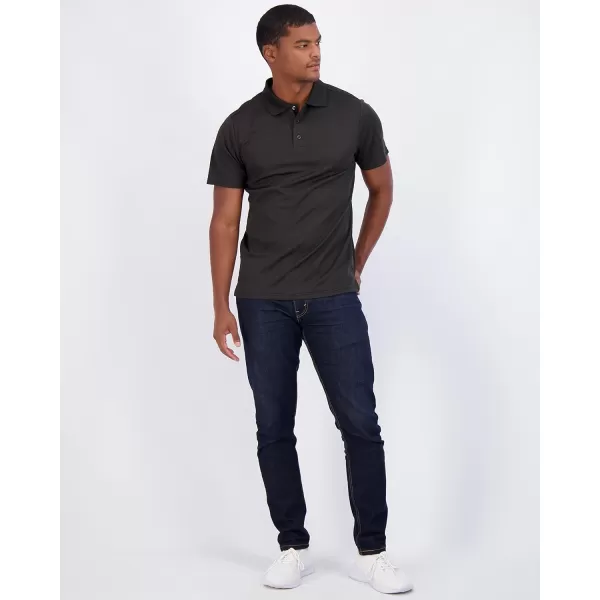 Real Essentials 3 Pack Mens QuickDry Short Sleeve Athletic Performance Polo Shirt Available in Big amp TallPolo Set M