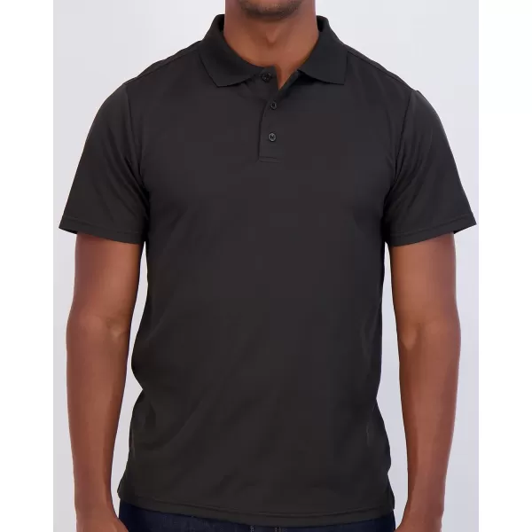 Real Essentials 3 Pack Mens QuickDry Short Sleeve Athletic Performance Polo Shirt Available in Big amp TallPolo Set M