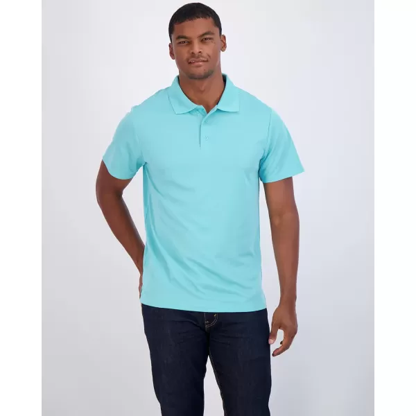 Real Essentials 3 Pack Mens QuickDry Short Sleeve Athletic Performance Polo Shirt Available in Big amp TallPolo Set M
