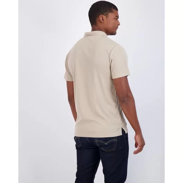 Real Essentials 3 Pack Mens QuickDry Short Sleeve Athletic Performance Polo Shirt Available in Big amp TallPolo Set M