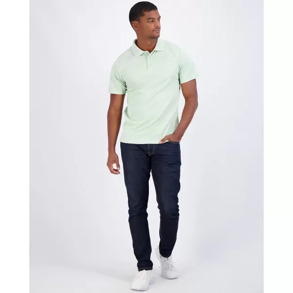 Real Essentials 3 Pack Mens QuickDry Short Sleeve Athletic Performance Polo Shirt Available in Big amp TallPolo Set N