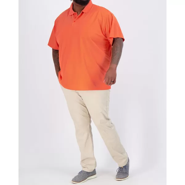 Real Essentials 3 Pack Mens QuickDry Short Sleeve Athletic Performance Polo Shirt Available in Big amp TallPolo Set a