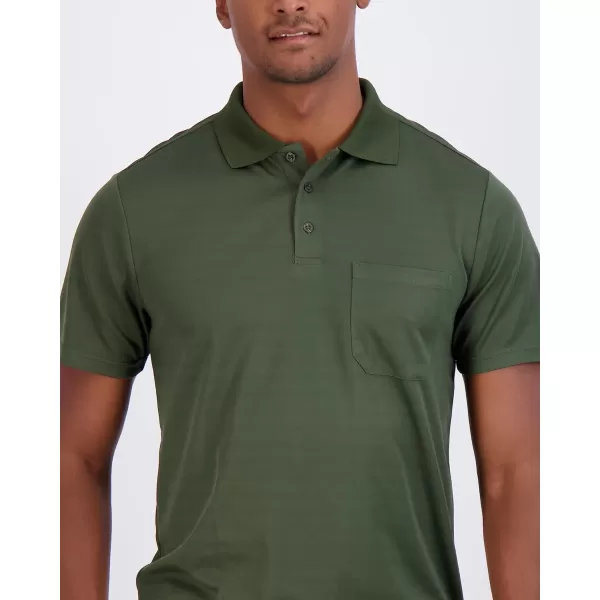 Real Essentials 3 Pack Mens Short Sleeve DryFit Collared Polo Shirt with Pocket  Active Casual Available Big amp TallStandard Set 7