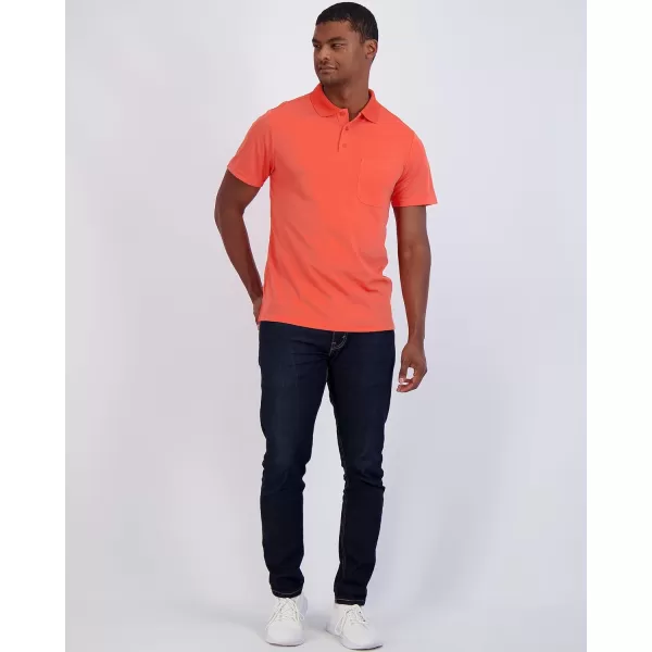 Real Essentials 3 Pack Mens Short Sleeve DryFit Collared Polo Shirt with Pocket  Active Casual Available Big amp TallStandard Set 9