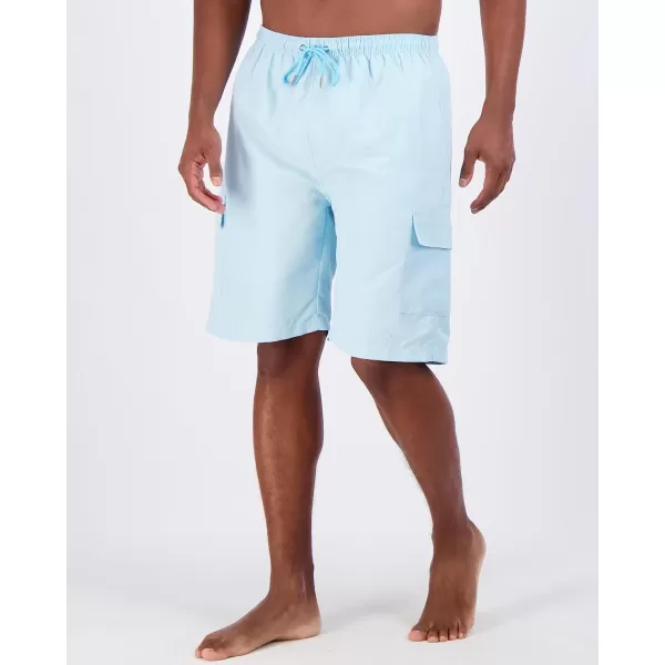 Real Essentials 3 Pack Mens Swim Trunks with Cargo Pockets amp Mesh Lining Available in Big amp TallStandard Set 2