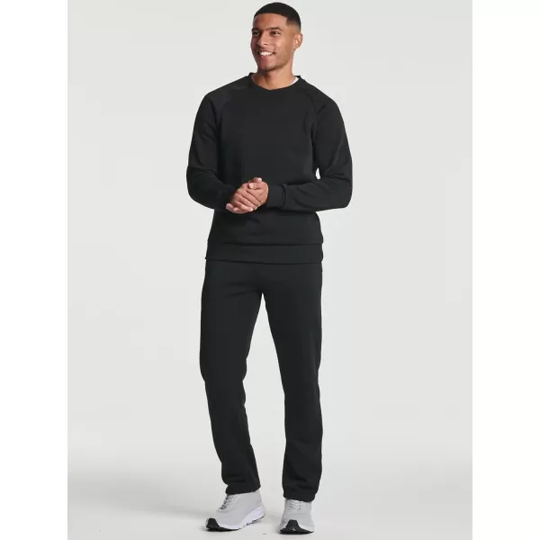 Real Essentials 3 Pack Mens Tech Fleece Athletic Casual Open Bottom Sweatpants with Pockets Available in Big amp TallStandard Set 5