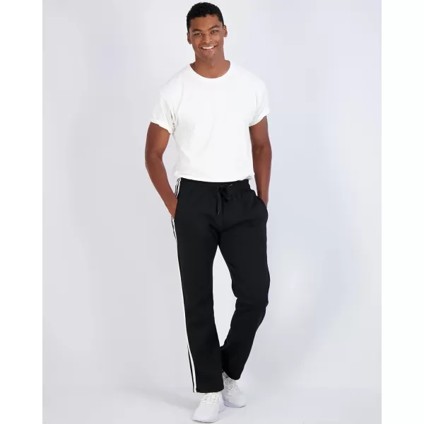 Real Essentials 3 Pack Mens Tech Fleece Athletic Casual Open Bottom Sweatpants with Pockets Available in Big amp TallStandard Set 9