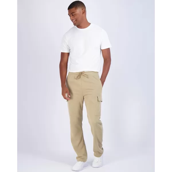 Real Essentials 3 Pack Mens Tech Fleece Open Bottom Cargo Sweatpants with Pockets Available in Big amp TallBig amp Tall Set 1