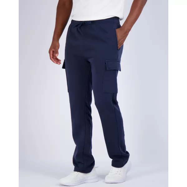 Real Essentials 3 Pack Mens Tech Fleece Open Bottom Cargo Sweatpants with Pockets Available in Big amp TallBig amp Tall Set 1