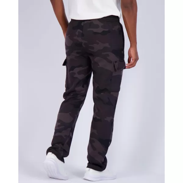 Real Essentials 3 Pack Mens Tech Fleece Open Bottom Cargo Sweatpants with Pockets Available in Big amp TallBig amp Tall Set 4