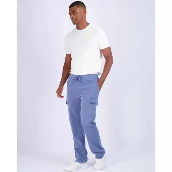 Real Essentials 3 Pack Mens Tech Fleece Open Bottom Cargo Sweatpants with Pockets Available in Big amp TallBig amp Tall Set 6