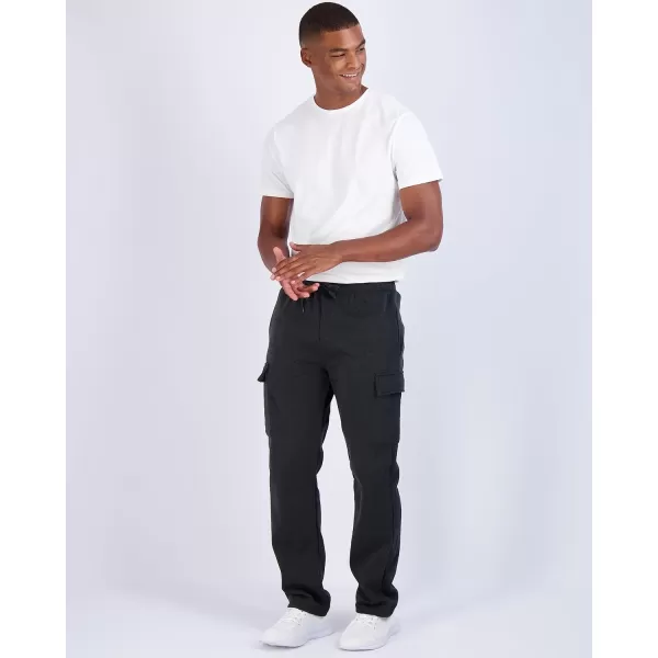 Real Essentials 3 Pack Mens Tech Fleece Open Bottom Cargo Sweatpants with Pockets Available in Big amp TallRegular Set 2