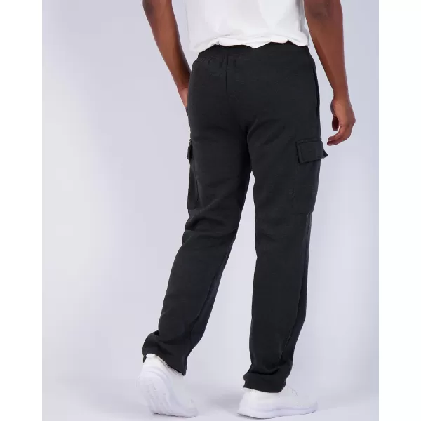 Real Essentials 3 Pack Mens Tech Fleece Open Bottom Cargo Sweatpants with Pockets Available in Big amp TallRegular Set 2