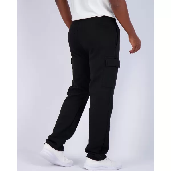 Real Essentials 3 Pack Mens Tech Fleece Open Bottom Cargo Sweatpants with Pockets Available in Big amp TallRegular Set 3