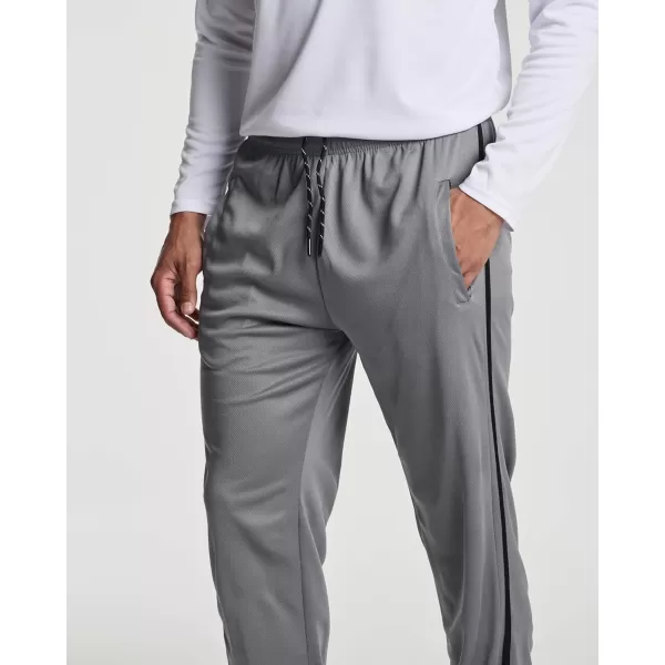 Real Essentials 3 Pack Mens Tech Mesh Active Athletic Casual Jogger Sweatpants with PocketsAvailable in Big amp TallJogger Set 6