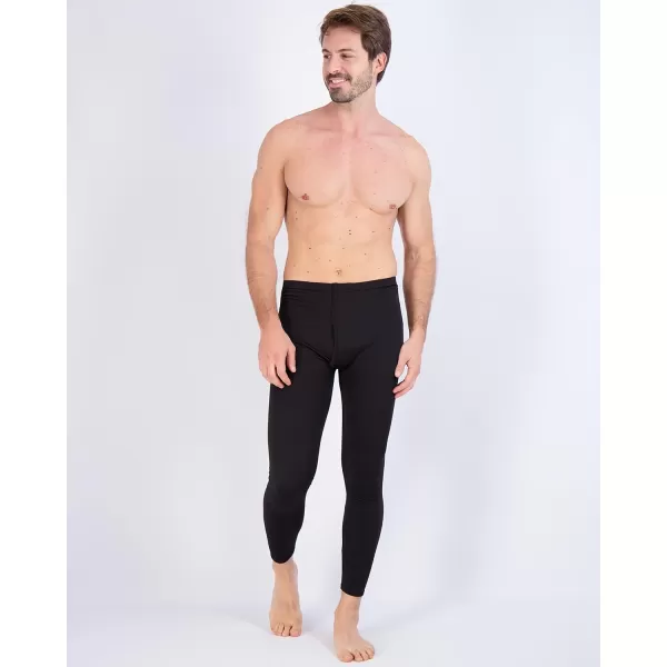 Real Essentials 3 Pack Mens Thermal Underwear Base Layer Fleece Lined Pants with Fly  Long John BottomBig amp TallBig amp Tall Set F