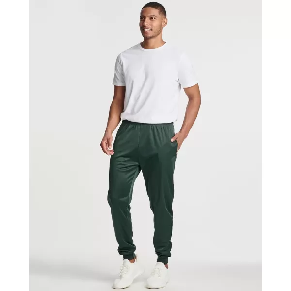 Real Essentials 3 Pack Mens Tricot Active Athletic Casual Jogger Fleece Lined Sweatpants Pockets Available in Big amp TallJogger Set G