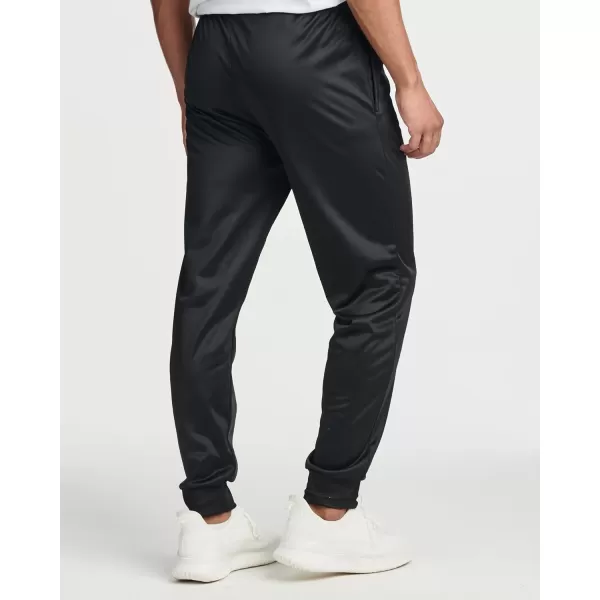 Real Essentials 3 Pack Mens Tricot Active Athletic Casual Jogger Fleece Lined Sweatpants Pockets Available in Big amp TallJogger Set H