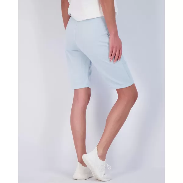 Real Essentials 3 Pack Womens Cotton French Terry 9 Bermuda Short PocketsCasual Lounge Athletic Available in PlusBermuda 9  Inch Inseam 9 Inch Set 1