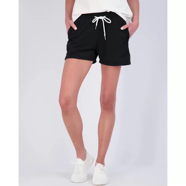 Real Essentials 3 Pack Womens Cotton French Terry 9 Bermuda Short PocketsCasual Lounge Athletic Available in PlusStandard 3 Inch Inseam Set 3