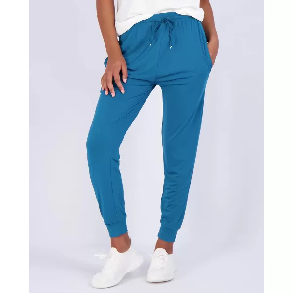Real Essentials 3 Pack Womens DryFit Active Soft Lightweight Lounge Jogger Pants with Pockets Available in Plus SizeSet 3
