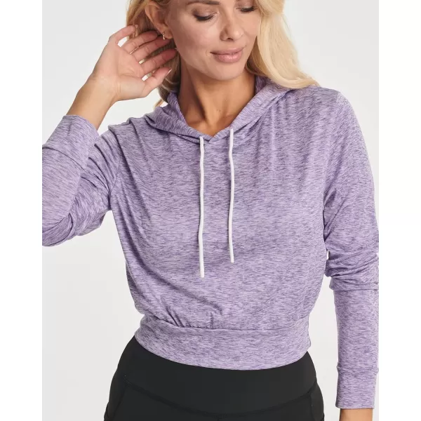 Real Essentials 3 Pack Womens DryFit Long Sleeve Cropped Hoodie  Athletic Hooded Crop Sweatshirt Available in Plus SizeTennis Set 2