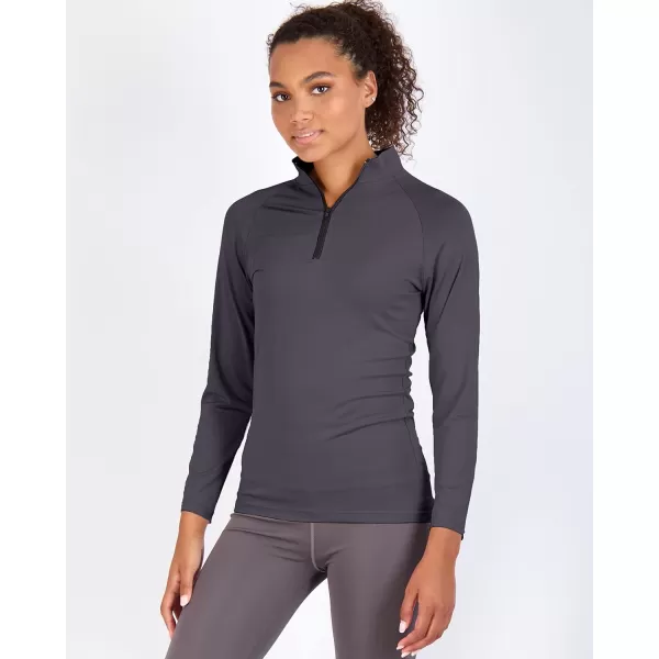 Real Essentials 3 Pack Womens DryFit Long Sleeve Quarter Zip  Full Zip Up Hoodie Workout Jacket Available in PlusQuarter Zip Set 9