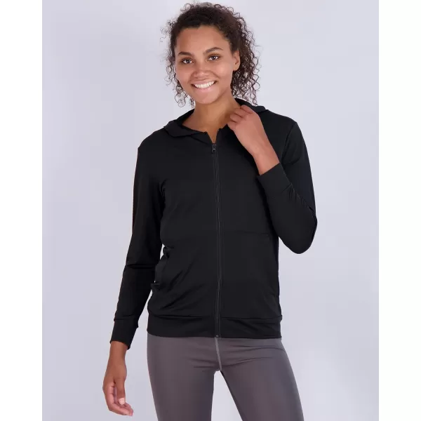 Real Essentials 3 Pack Womens DryFit Long Sleeve Quarter Zip  Full Zip Up Hoodie Workout Jacket Available in PlusSet 2