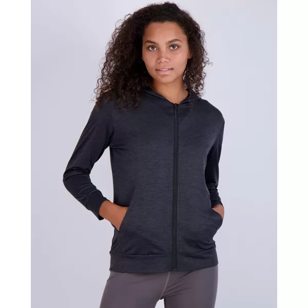 Real Essentials 3 Pack Womens DryFit Long Sleeve Quarter Zip  Full Zip Up Hoodie Workout Jacket Available in PlusSet 3