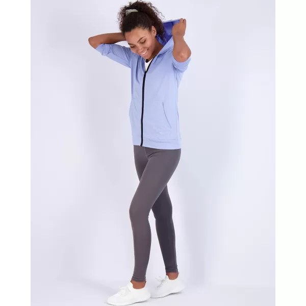 Real Essentials 3 Pack Womens DryFit Long Sleeve Quarter Zip  Full Zip Up Hoodie Workout Jacket Available in PlusSet 4