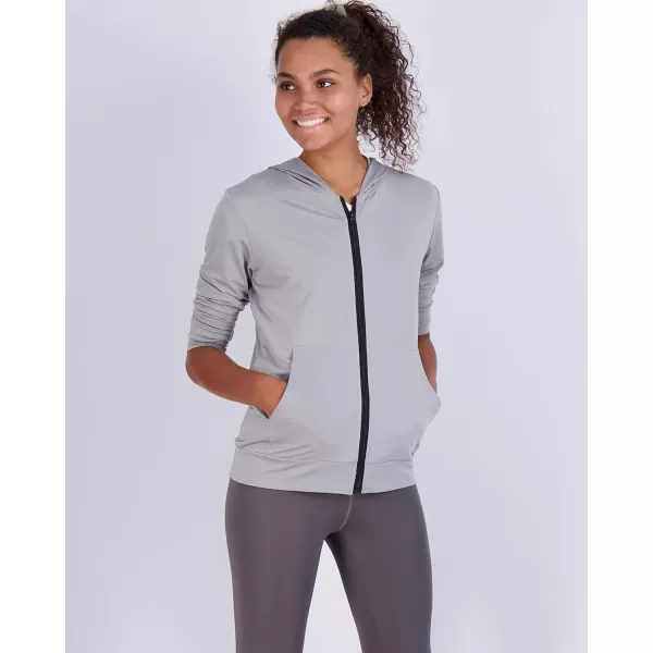 Real Essentials 3 Pack Womens DryFit Long Sleeve Quarter Zip  Full Zip Up Hoodie Workout Jacket Available in PlusSet 5