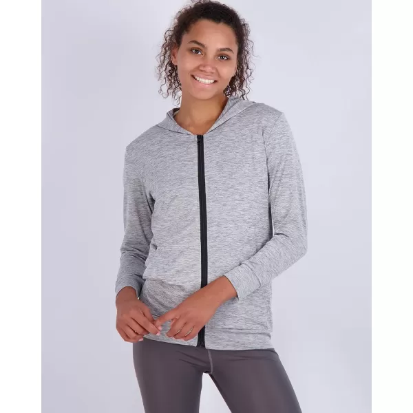 Real Essentials 3 Pack Womens DryFit Long Sleeve Quarter Zip  Full Zip Up Hoodie Workout Jacket Available in PlusSet 7